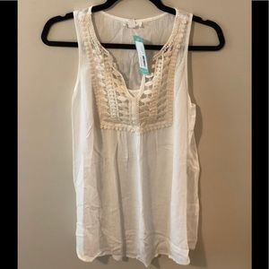 Market & Spruce nova crochet detail Tunic